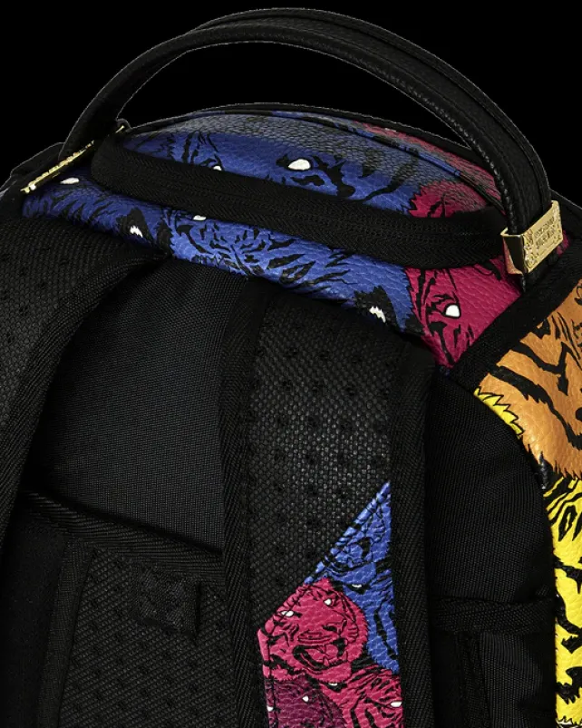 BACKPACKS>SPRAYGROUND TIGER ROAR GOLD PLATED BACKPACK