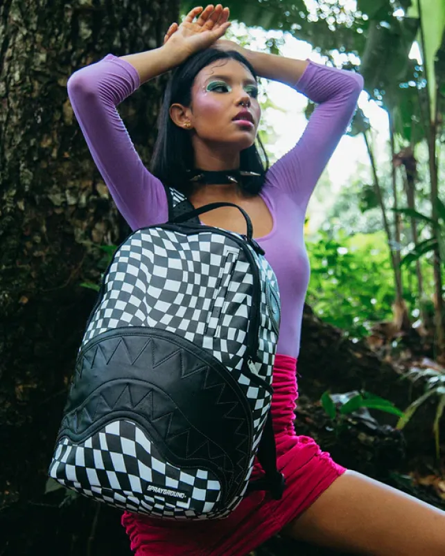 BACKPACKS>SPRAYGROUND TRIPPY CHECK DLX BACKPACK