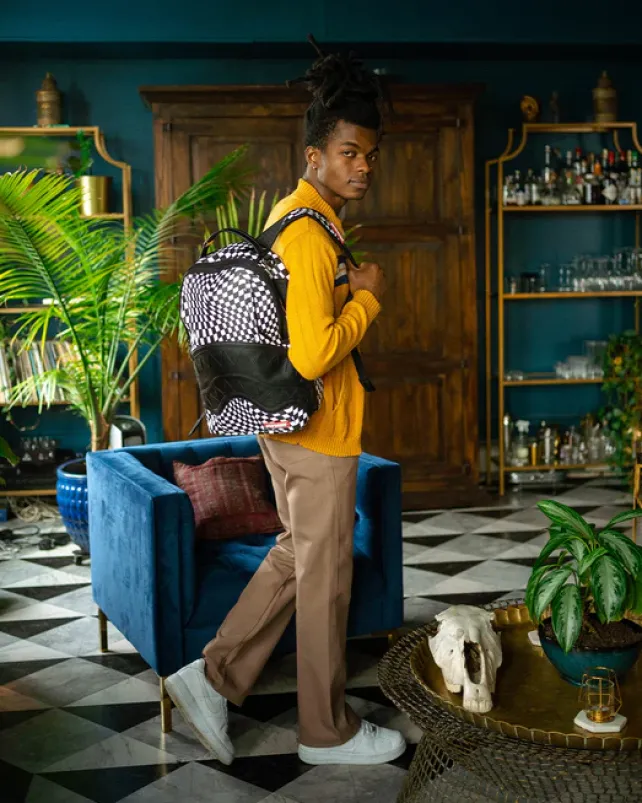 BACKPACKS>SPRAYGROUND TRIPPY CHECK DLX BACKPACK