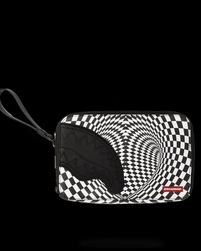 TOILETRIES AKA MONEY BAGS>SPRAYGROUND TRIPPY CHECK TOILETRY AKA MONEY BAG