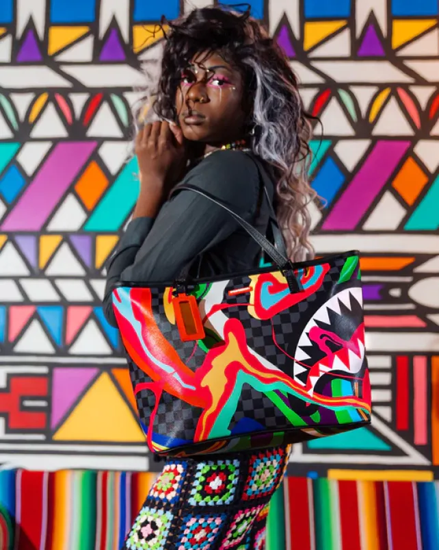TOTES|HANDBAGS>SPRAYGROUND TRIPPY TAFFY TOTE