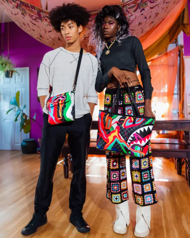 TOTES|HANDBAGS>SPRAYGROUND TRIPPY TAFFY TOTE
