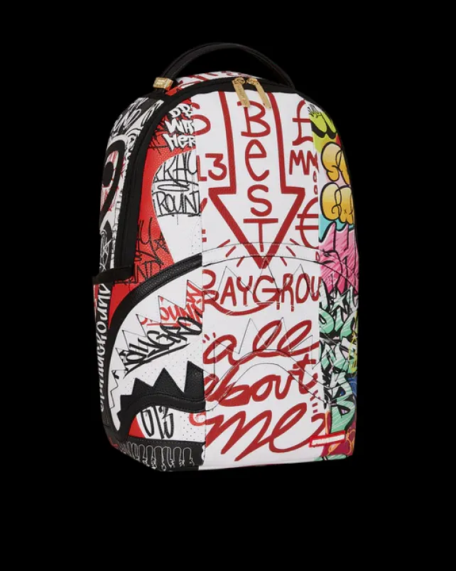 BACKPACKS>SPRAYGROUND TRI-SPLIT GRAFFITI BACKPACK (DLXV)