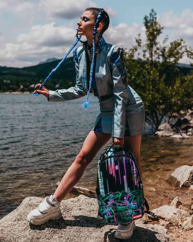 BACKPACKS>SPRAYGROUND u6697u53f7u901au8ca8u30b9u30bfu30c3u30af (CRYPTO STACKS) BACKPACK