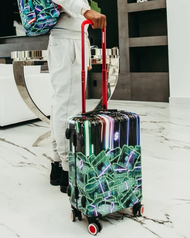 CARRY-ON LUGGAGE>SPRAYGROUND u6697u53f7u901au8ca8u30b9u30bfu30c3u30af (CRYPTO STACKS) LUGGAGE