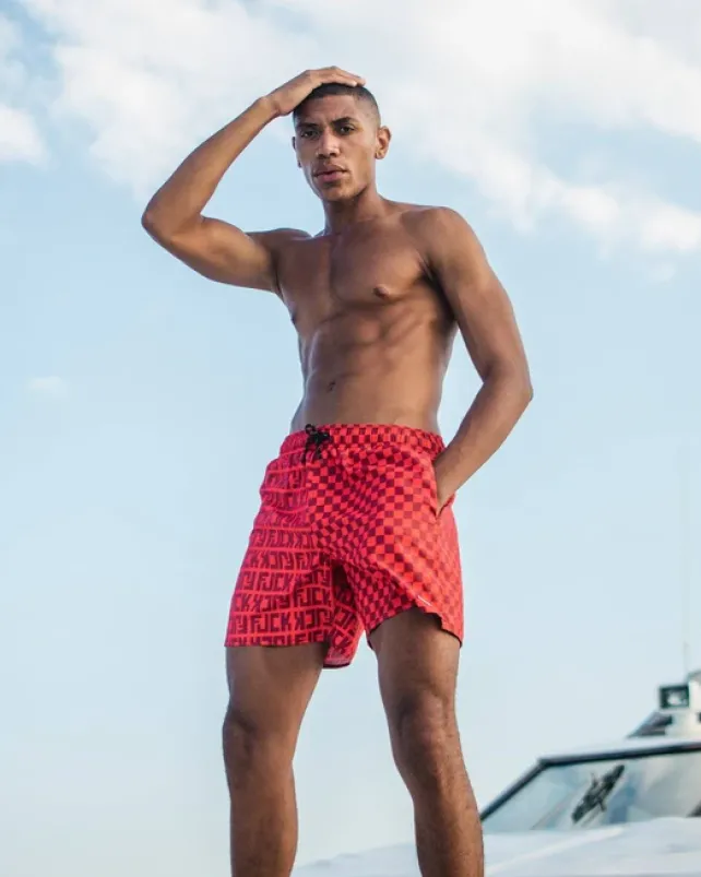 SWIMWEAR>SPRAYGROUND VENI VIDI VICI SHOTO SWIM TRUNKS