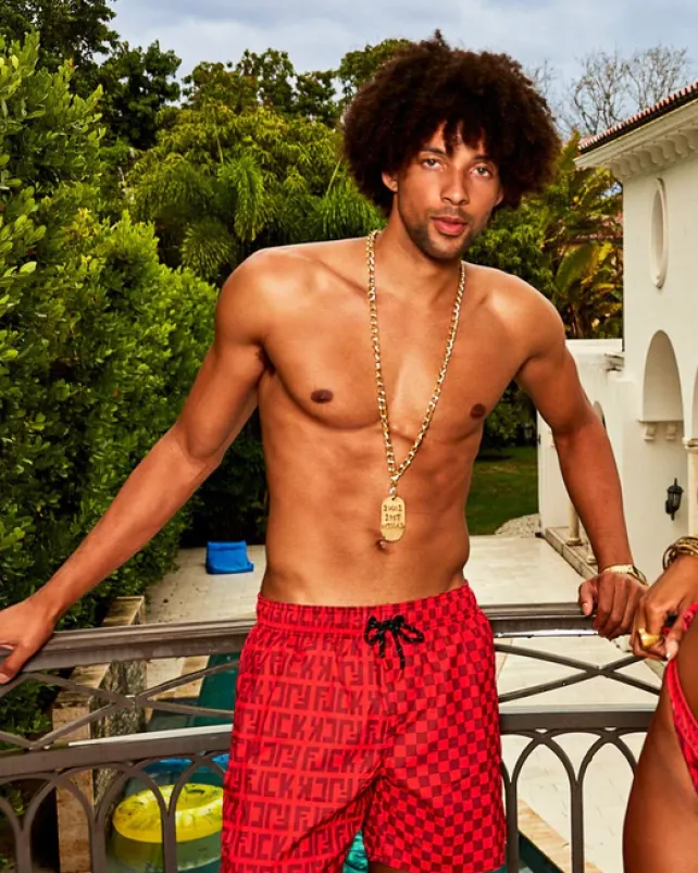 SWIMWEAR>SPRAYGROUND VENI VIDI VICI SHOTO SWIM TRUNKS