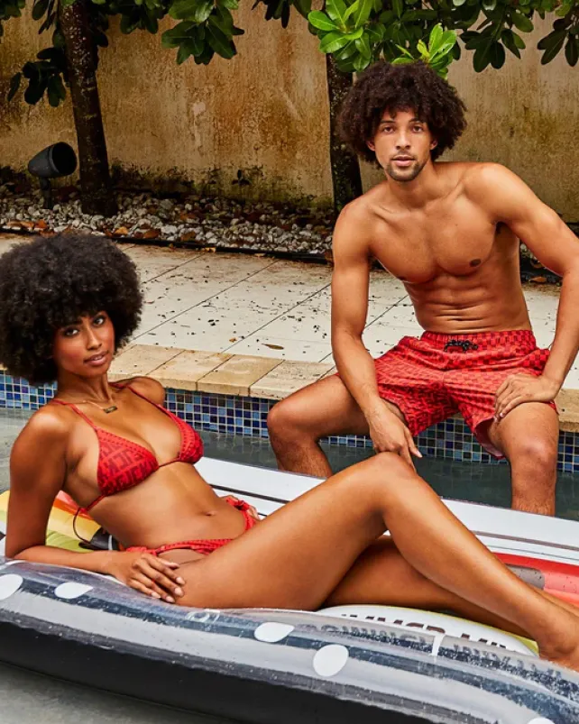 SWIMWEAR>SPRAYGROUND VENI VIDI VICI SHOTO SWIM TRUNKS