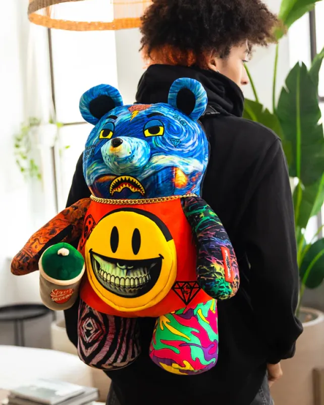 TEDDY BEAR BACKPACKS|BACKPACKS>SPRAYGROUND VILLAIN MONEY BEAR TEDDYBEAR RON ENGLISH EDITION BACKPACK