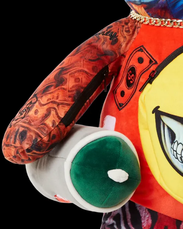 TEDDY BEAR BACKPACKS|BACKPACKS>SPRAYGROUND VILLAIN MONEY BEAR TEDDYBEAR RON ENGLISH EDITION BACKPACK