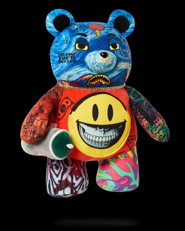 TEDDY BEAR BACKPACKS|BACKPACKS>SPRAYGROUND VILLAIN MONEY BEAR TEDDYBEAR RON ENGLISH EDITION BACKPACK