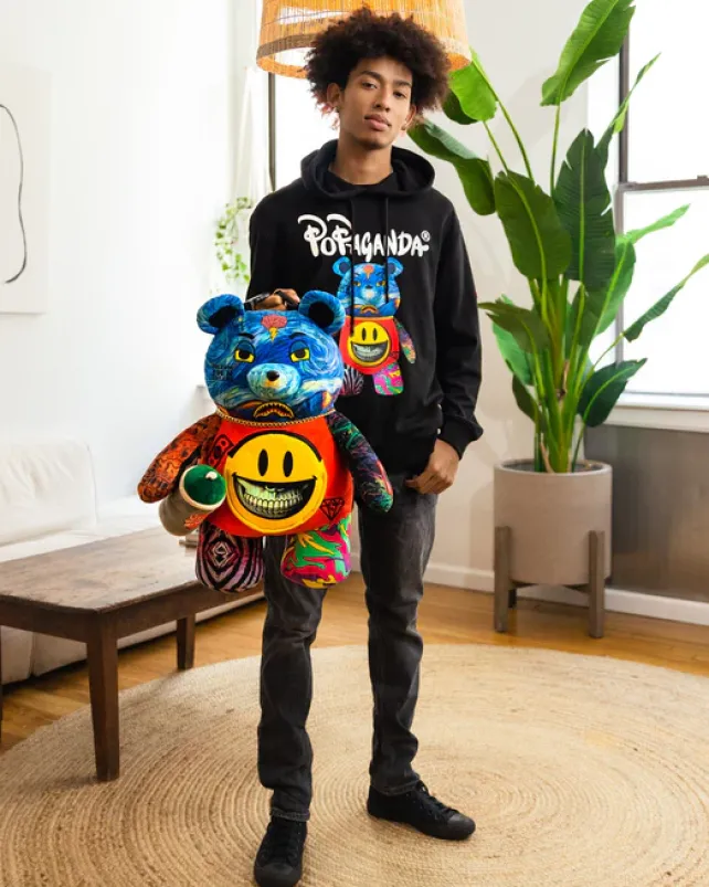 TEDDY BEAR BACKPACKS|BACKPACKS>SPRAYGROUND VILLAIN MONEY BEAR TEDDYBEAR RON ENGLISH EDITION BACKPACK