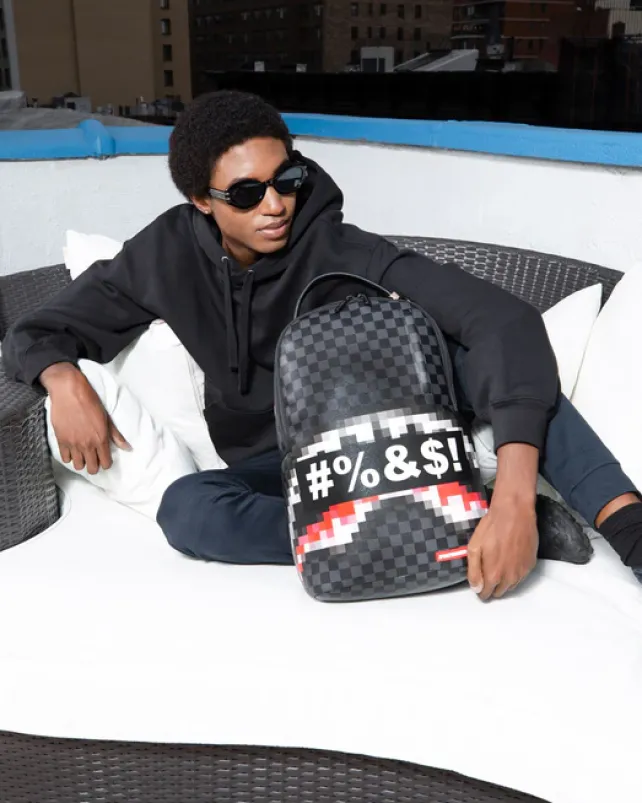 BACKPACKS>SPRAYGROUND 'WHAT THE BEEP' SHARK BACKPACK