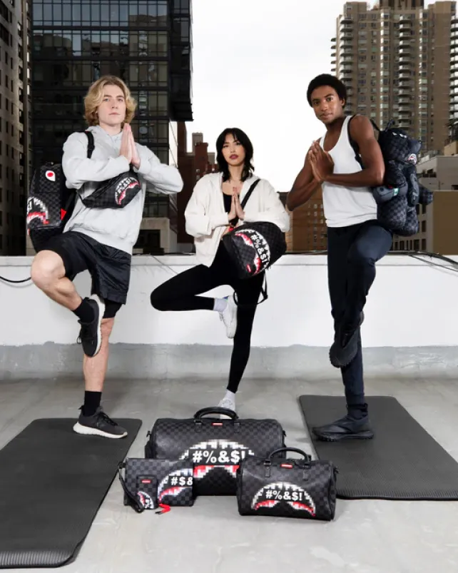 DUFFLES>SPRAYGROUND 'WHAT THE BEEP' SHARK MINI DUFFLE