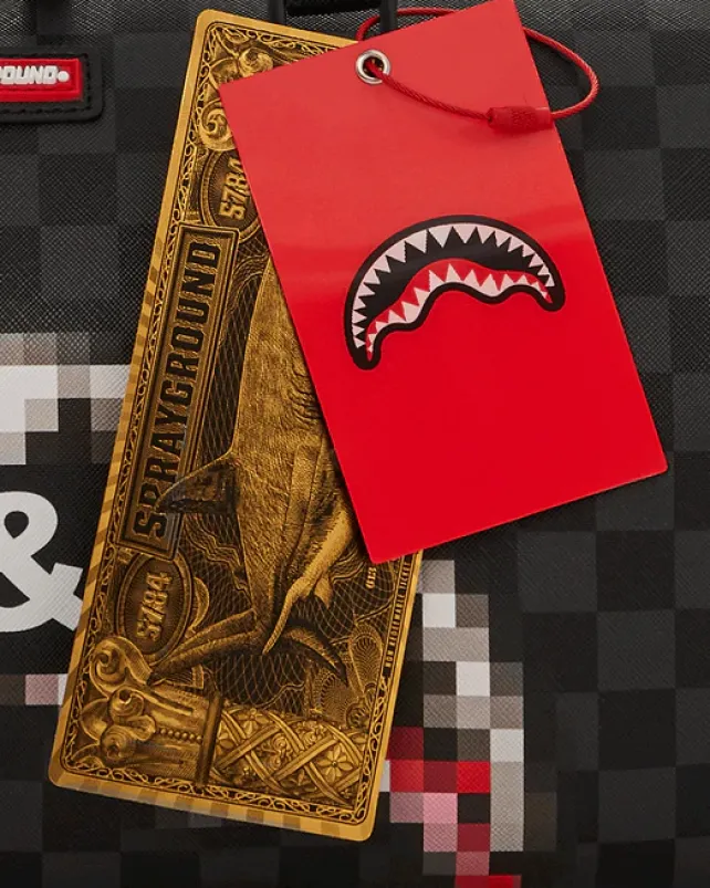 DUFFLES>SPRAYGROUND 'WHAT THE BEEP' SHARK MINI DUFFLE