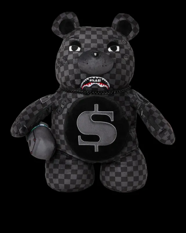TEDDY BEAR BACKPACKS|BACKPACKS>SPRAYGROUND 'WHAT THE BEEP' SHARK MONEYBEAR TEDDYBEAR BACKPACK