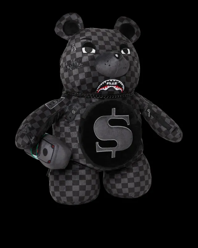 TEDDY BEAR BACKPACKS|BACKPACKS>SPRAYGROUND 'WHAT THE BEEP' SHARK MONEYBEAR TEDDYBEAR BACKPACK