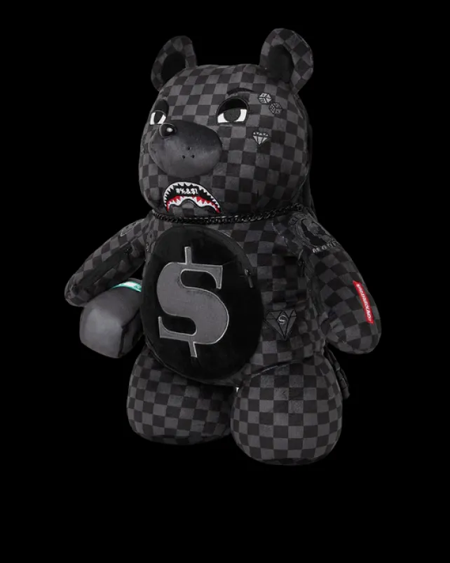 TEDDY BEAR BACKPACKS|BACKPACKS>SPRAYGROUND 'WHAT THE BEEP' SHARK MONEYBEAR TEDDYBEAR BACKPACK