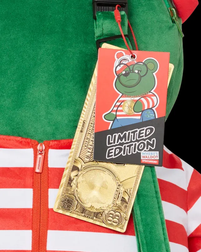TEDDY BEAR BACKPACKS|BACKPACKS>SPRAYGROUND WHERES WALDO MONEYBEAR TEDDYBEAR BACKPACK