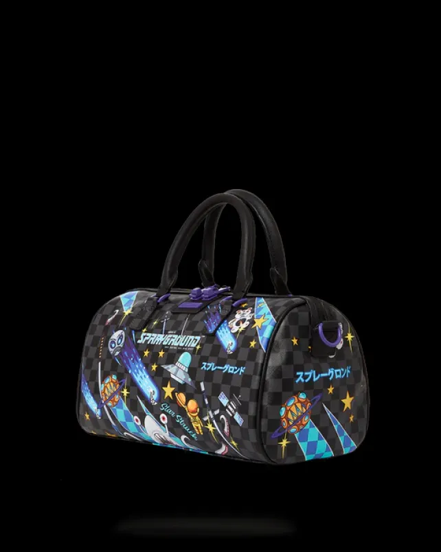 DUFFLES>SPRAYGROUND WTF ALIEN INVASION MINI DUFFLE