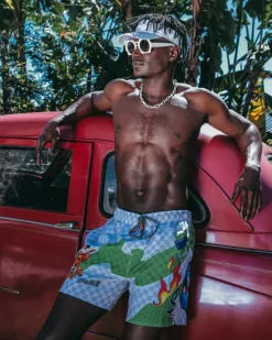 SWIMWEAR>SPRAYGROUND WTF ART SHOTO SWIM TRUNKS