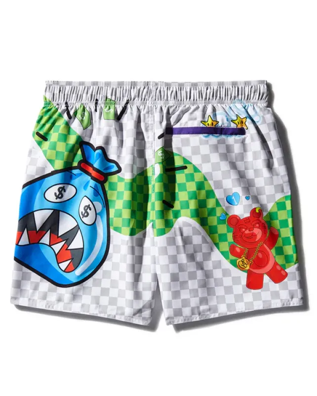 SWIMWEAR>SPRAYGROUND WTF ART SHOTO SWIM TRUNKS