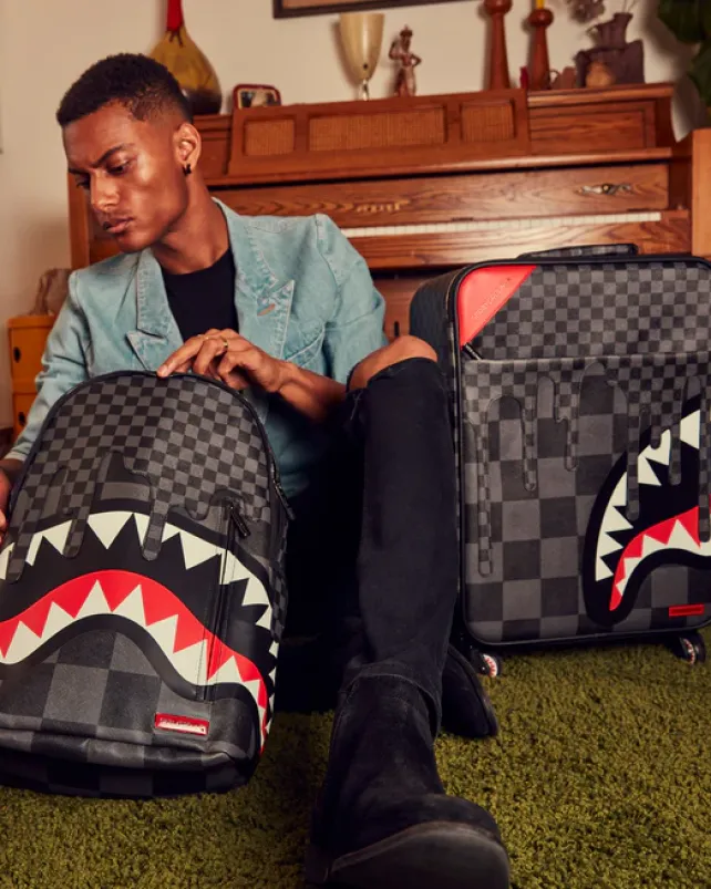 CARRY-ON LUGGAGE>SPRAYGROUND XTC GREY SHARKS IN PARIS JETSETTER CARRY-ON LUGGAGE