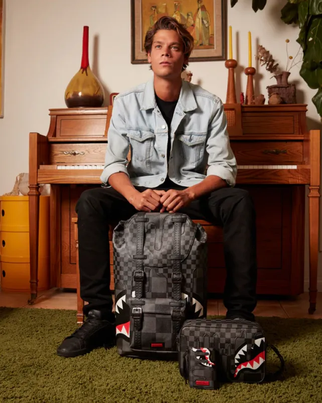 HILLS|BACKPACKS>SPRAYGROUND XTC GREY SHARKS IN PARIS HILLS BACKPACK