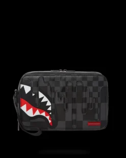 TOILETRIES AKA MONEY BAGS>SPRAYGROUND XTC GREY SHARKS IN PARIS TOILETRY BAG