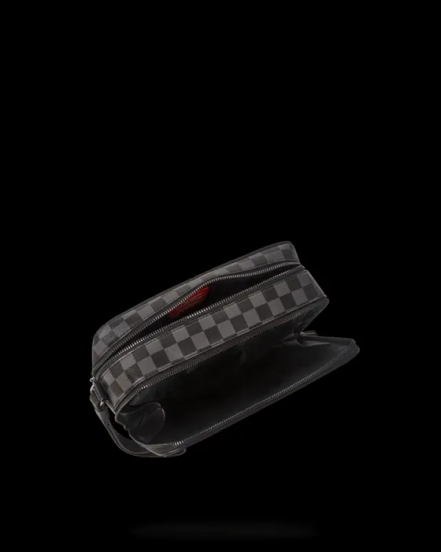 TOILETRIES AKA MONEY BAGS>SPRAYGROUND XTC GREY SHARKS IN PARIS TOILETRY BAG