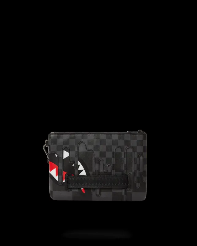 CROSSOVER CLUTCHES>SPRAYGROUND XTC GREY SHARKS IN PARIS CROSSOVER CLUTCH