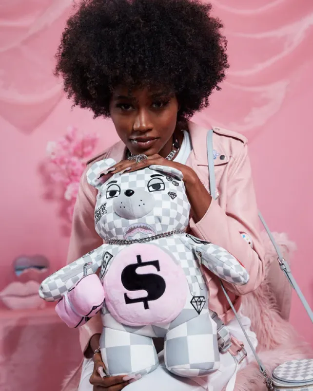 TEDDY BEAR BACKPACKS|BACKPACKS>SPRAYGROUND XTC LA PALAIS MEDIUM MONEYBEAR TEDDYBEAR BACKPACK