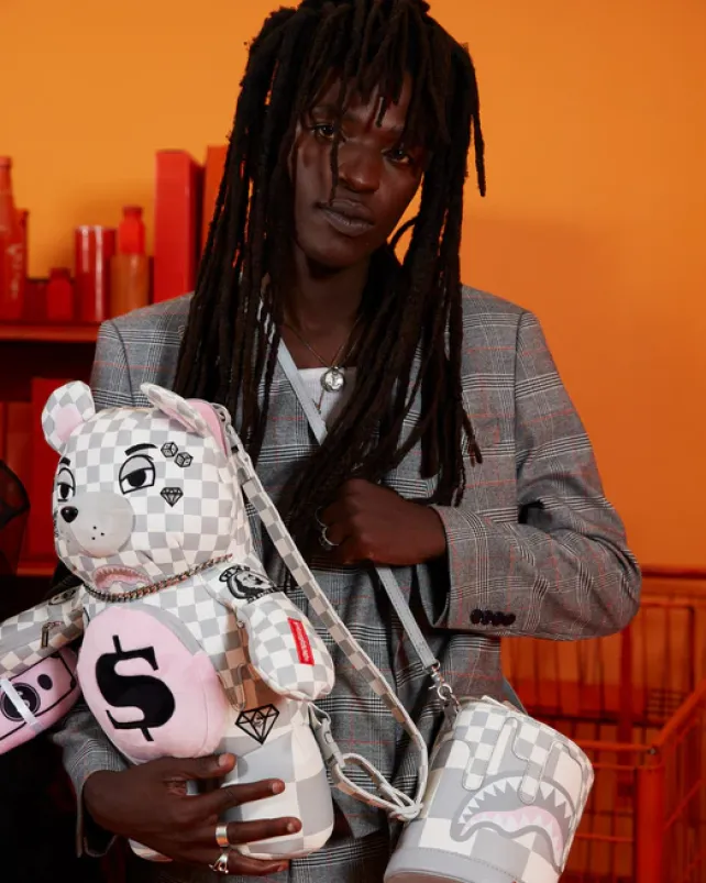 TEDDY BEAR BACKPACKS|BACKPACKS>SPRAYGROUND XTC LA PALAIS MEDIUM MONEYBEAR TEDDYBEAR BACKPACK