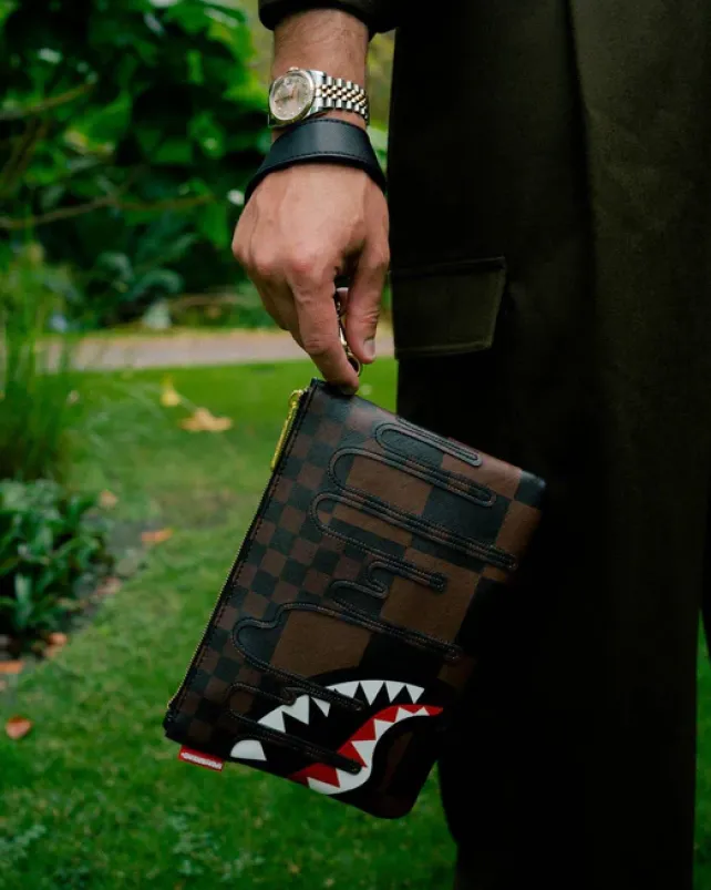 CROSSOVER CLUTCHES>SPRAYGROUND XTC SHARKS IN PARIS CROSSOVER CLUTCH