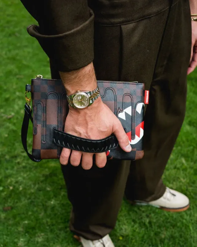 CROSSOVER CLUTCHES>SPRAYGROUND XTC SHARKS IN PARIS CROSSOVER CLUTCH