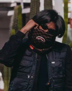 NECK WARMERS|COLD WEATHER GEAR>SPRAYGROUND XTC SHARKS IN PARIS NECK WARMER