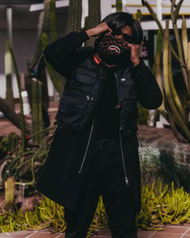 NECK WARMERS|COLD WEATHER GEAR>SPRAYGROUND XTC SHARKS IN PARIS NECK WARMER